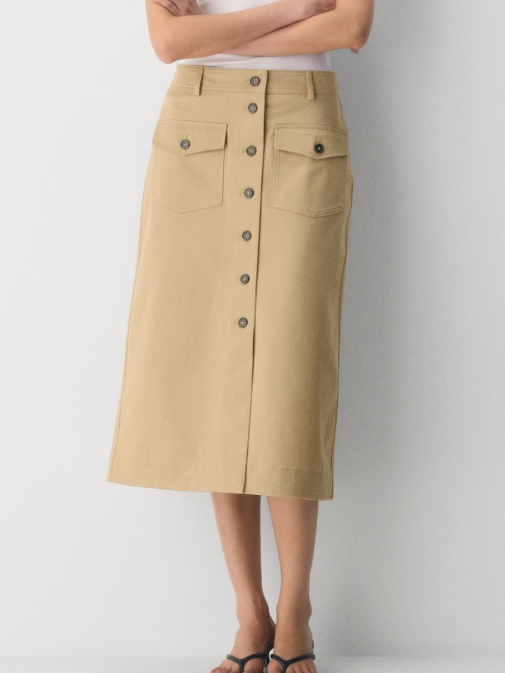NWT Aritzia Illustration Skirt in Hourglass Tan Size 2